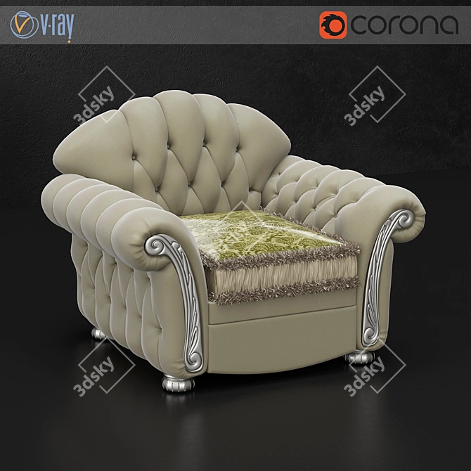 Italian SAT Export Armchair 3DMax 3D model image 1