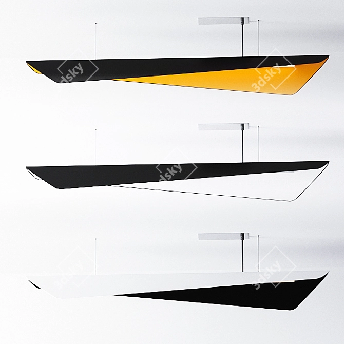 Labra Wave MAX: Modern Pendant Light 3D model image 1