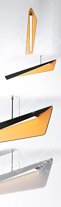 Labra Wave MAX: Modern Pendant Light 3D model image 2