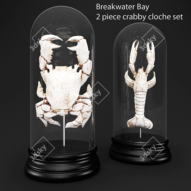 Crabby Cloche Set: Coastal Charm 3D model image 1