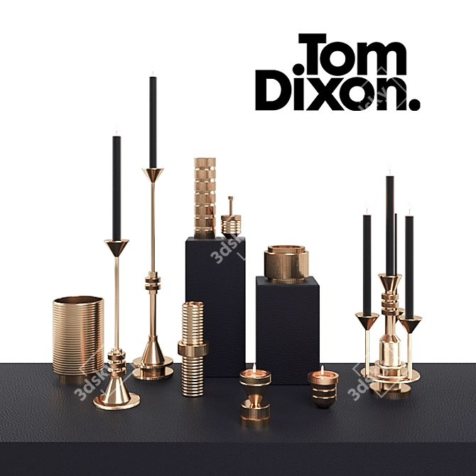 Industrial-inspired COG Candle Collection 3D model image 1