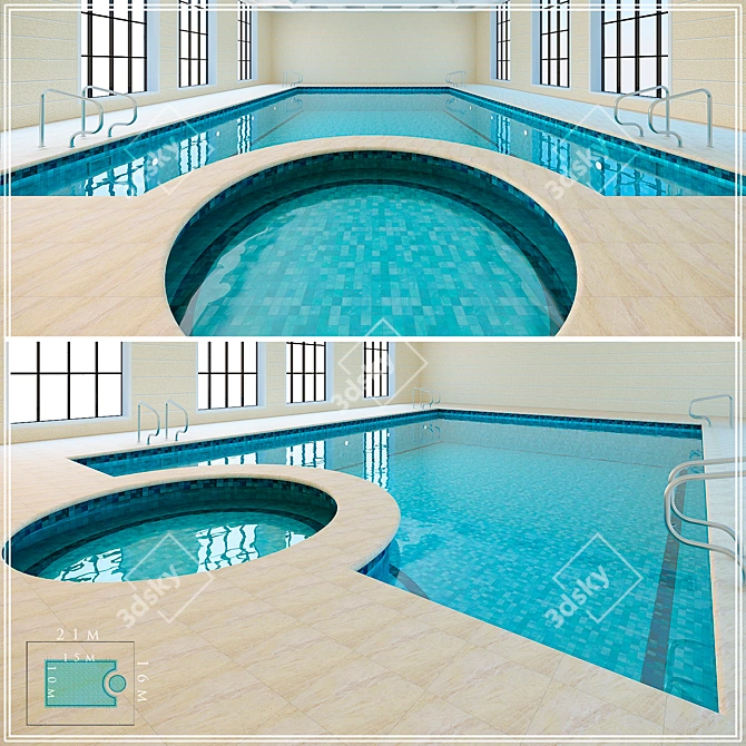 3-in-1 Pool: Max2015,2012 & Fbx, 5mb Maxfile! 3D model image 1
