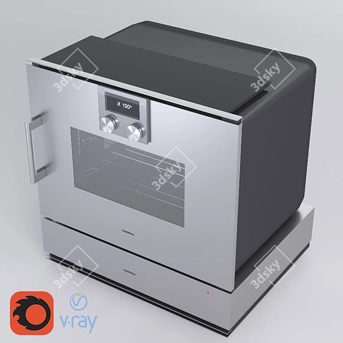 Gaggenau BSP250 + WSP221: Unrivaled Culinary Excellence! 3D model image 2