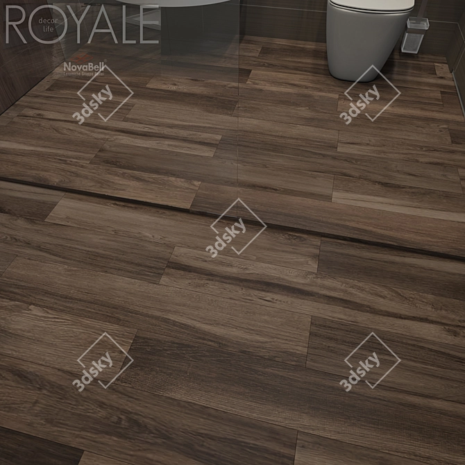 NovaBell ROYALE Tobacco Floor Tiles 3D model image 1