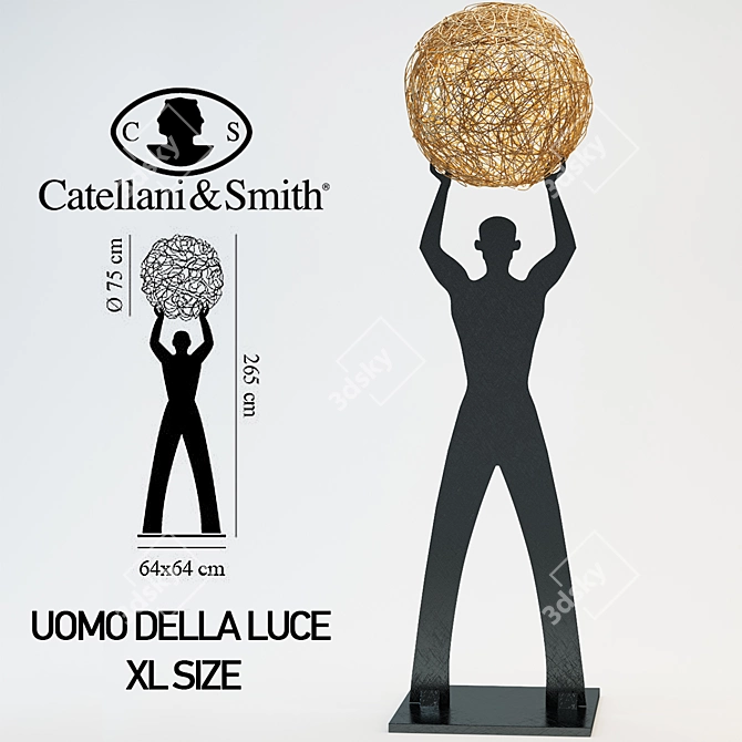 Ethereal Glow - Uomo della Luce 3D model image 1