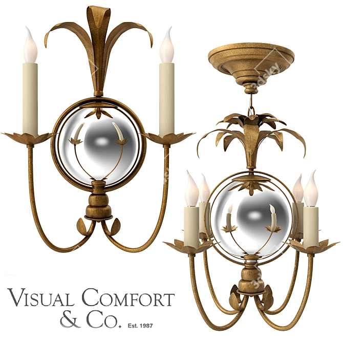 E.F. Chapman Gramercy Chandelier 3D model image 1
