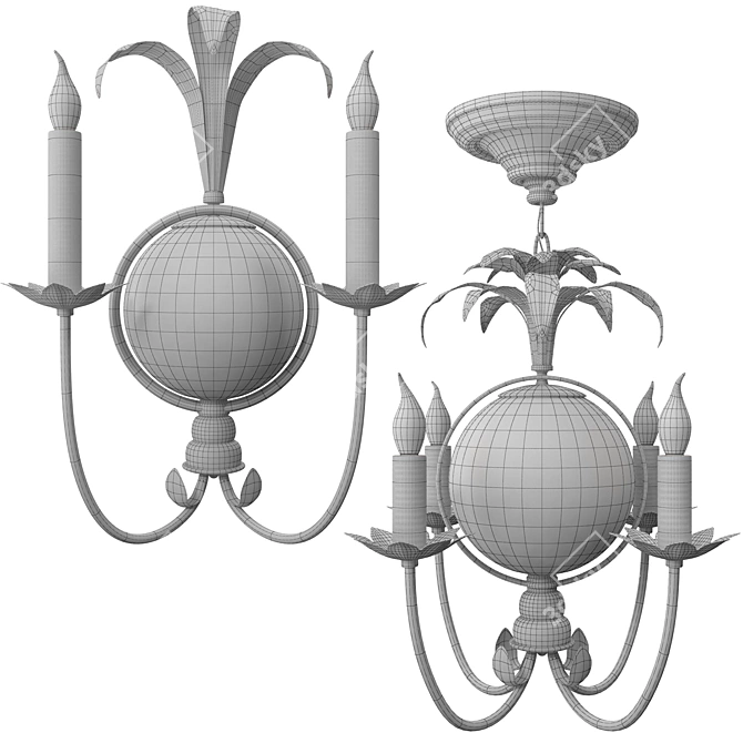 E.F. Chapman Gramercy Chandelier 3D model image 2