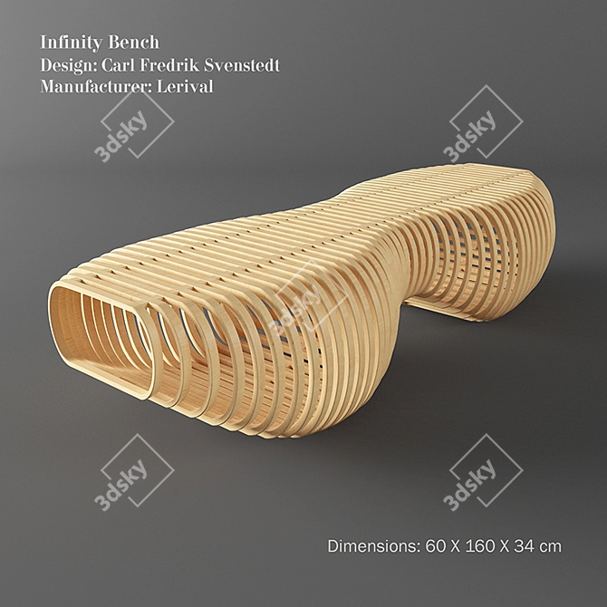 Eternal Elegance: Infinity Bench 3D model image 1