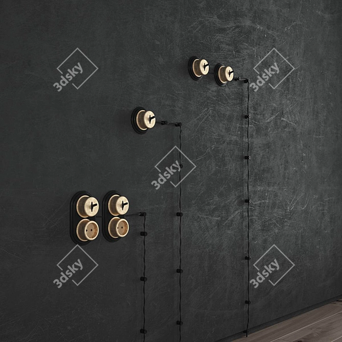 Vintage Loft Switches 3D model image 2