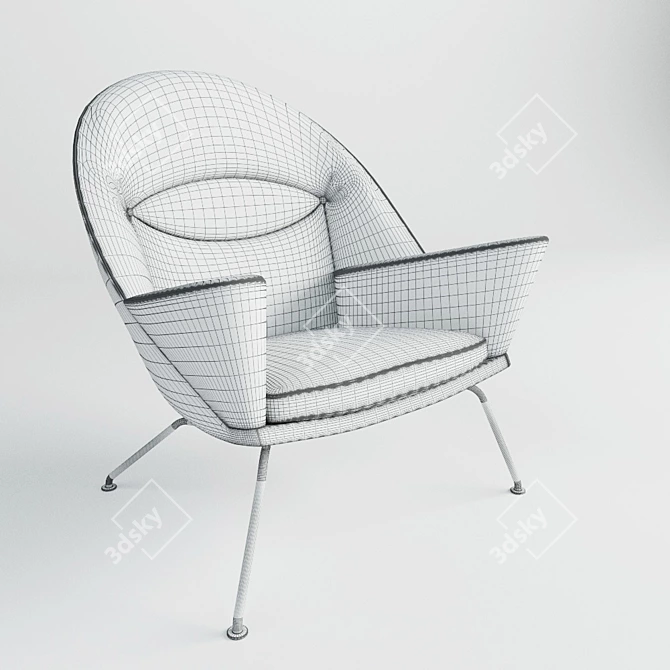 Oculus Chair: A Fusion of Style and Comfort 3D model image 3