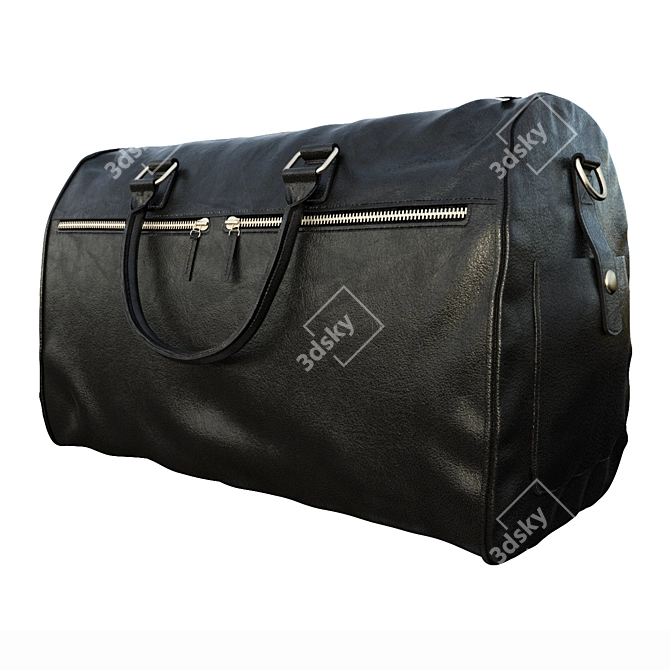 Luxe Travel Bag: Lanfort Black 3D model image 1