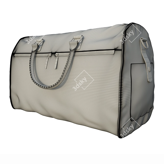 Luxe Travel Bag: Lanfort Black 3D model image 2