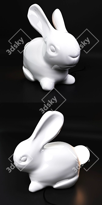 Fluffy Glow Bunny Lamp 3D model image 3