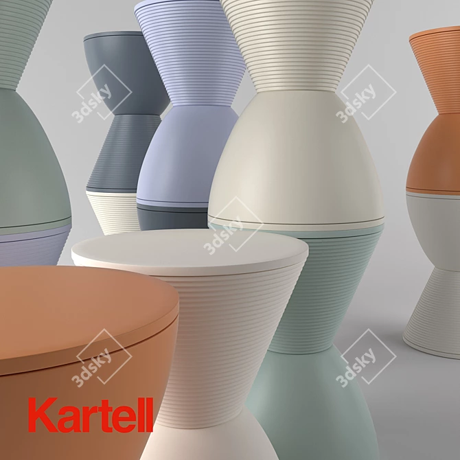 Kartell Prince AHA: Playful and Practical Side Table 3D model image 2