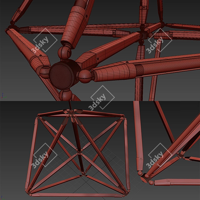 Elegant Geometric Sculpture by becbrittain 3D model image 3