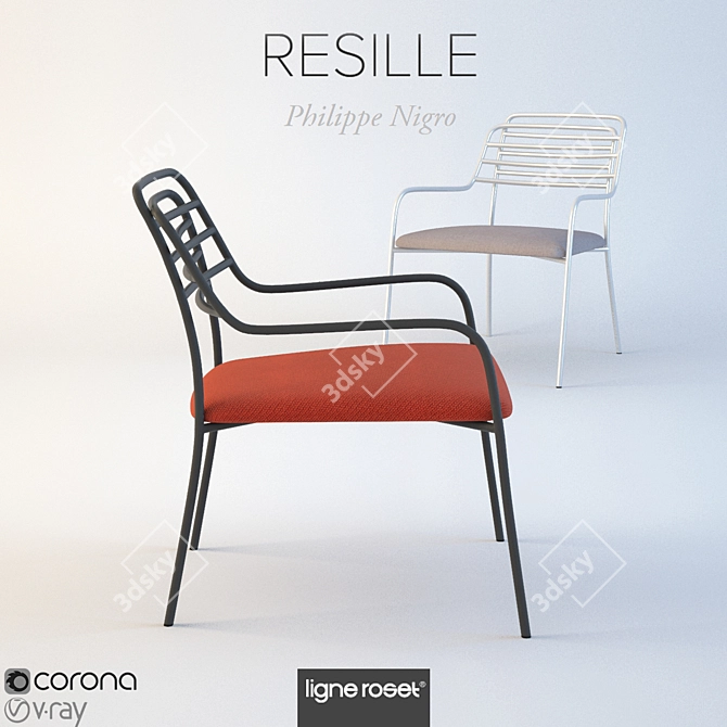 Résille Chair: Dual-Purpose Design by Philippe Nigro 3D model image 1