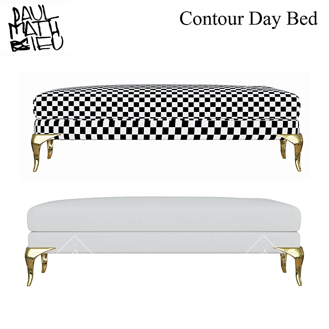Elegant Contour Daybed by Paul Mathieu 3D model image 1