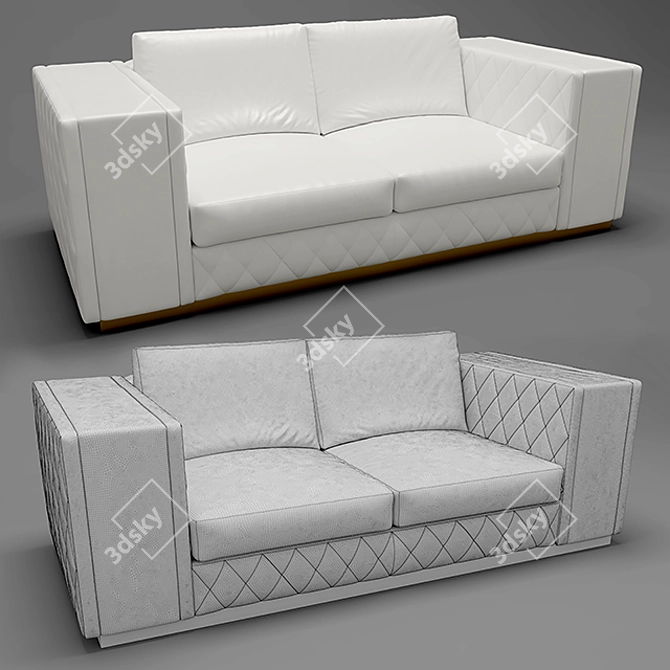 Elegant Verona 2 Seater Sofa: Formitalia Group 3D model image 3