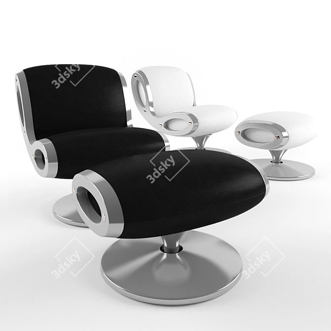 Sleek Moroso Gluon Chair 3D model image 1