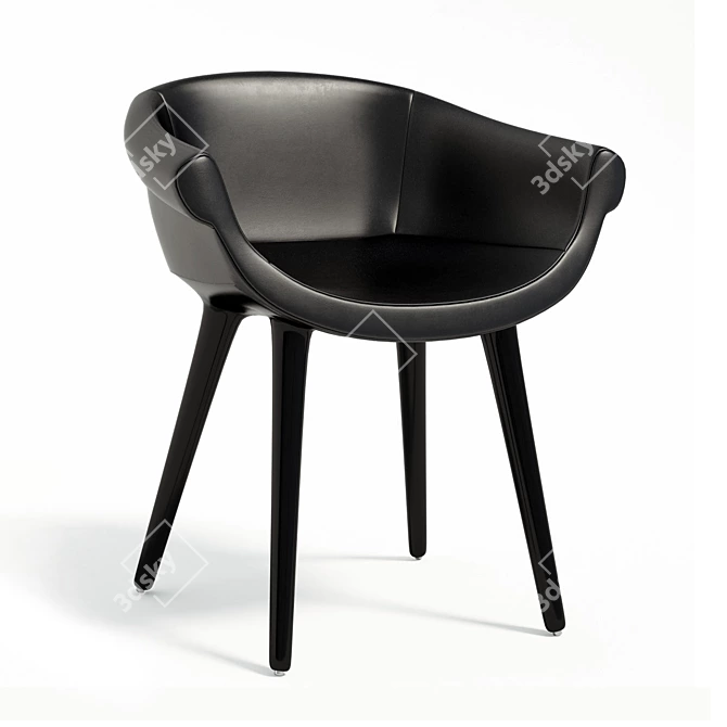 Cyborg Lord Leather Chair | Futuristic Design 3D model image 1