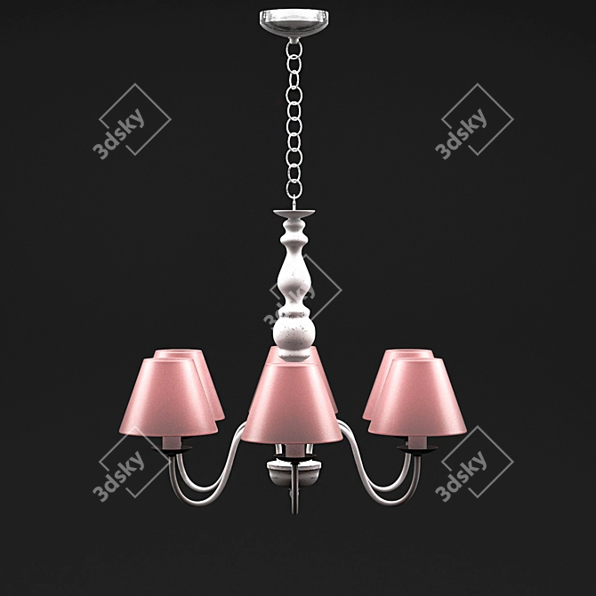 Elegant Vintage Chandelier 3D model image 1