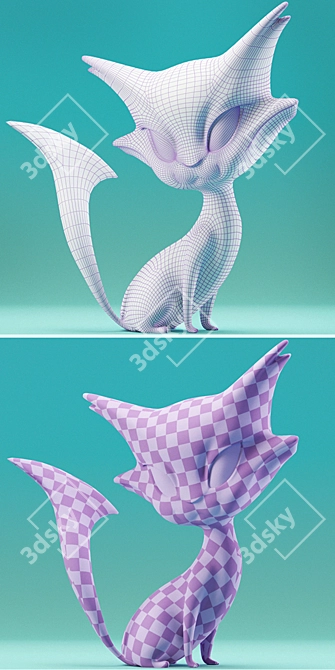 Furry Choroneko Pokémon Model 3D model image 3
