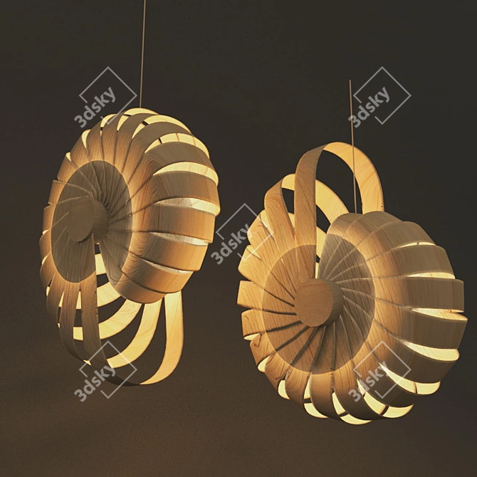 Title: Wooden Shell Nightlight 3D model image 1