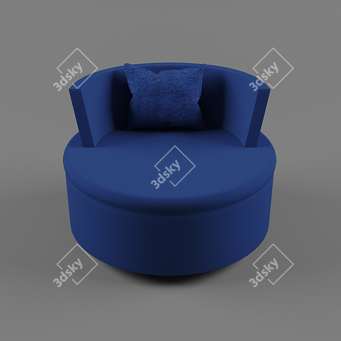 SABA Quinta Strada: Round Armchair Elegance 3D model image 2