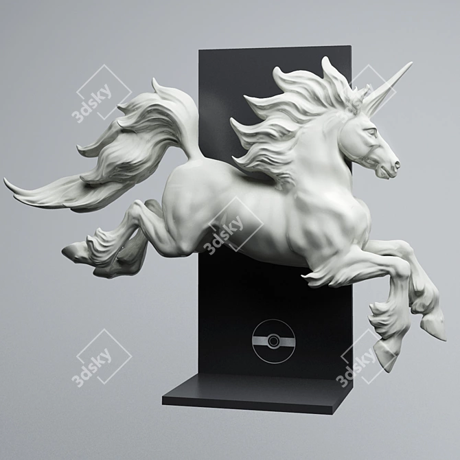 Title: Fiery Beauty: Rapidash Sculpture 3D model image 3
