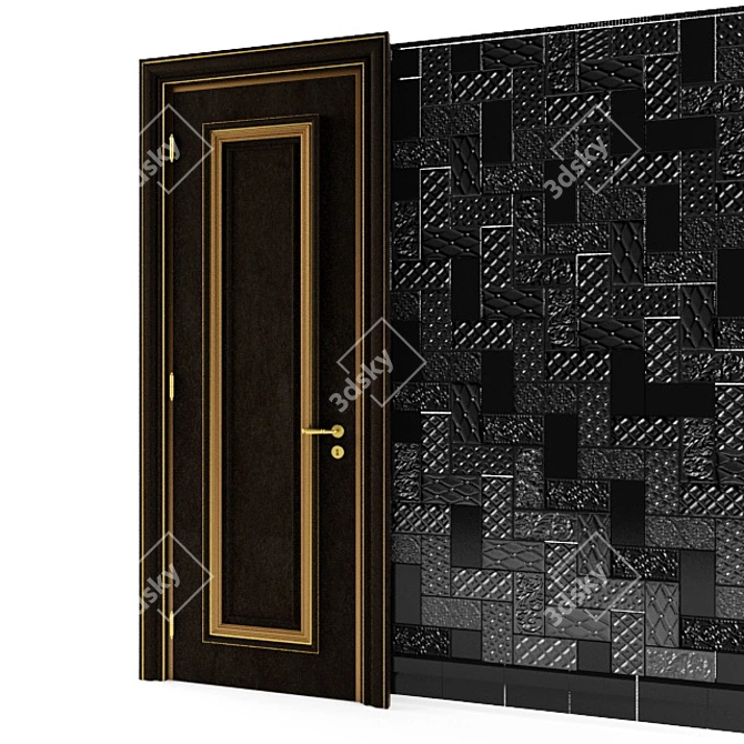Spanish Tile Collection: Raspail Negro 3D model image 2