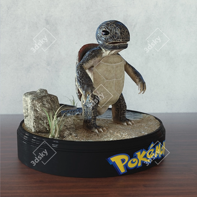 Aquatic Fighter: Squirtle 3D model image 3