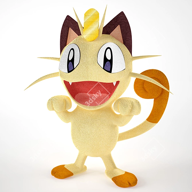 Talking Meowth: The Rocket Team's Mischief-maker 3D model image 1