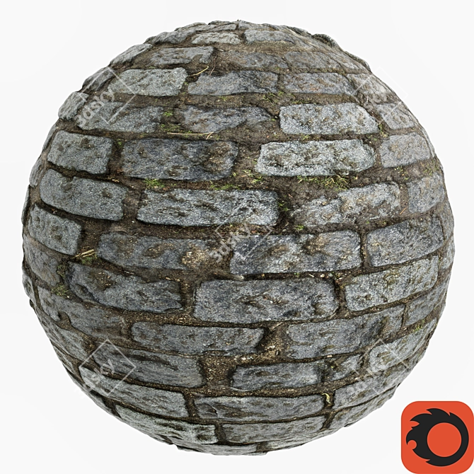 Realistic Stone Pavers 3D model image 1