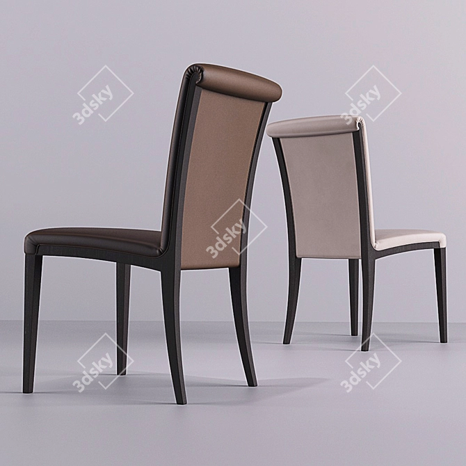 Elegant Samo Chair by Poltrona Frau 3D model image 2