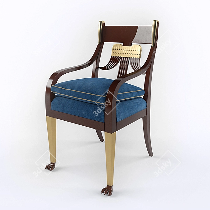 Empire Style Chair 3D model image 1