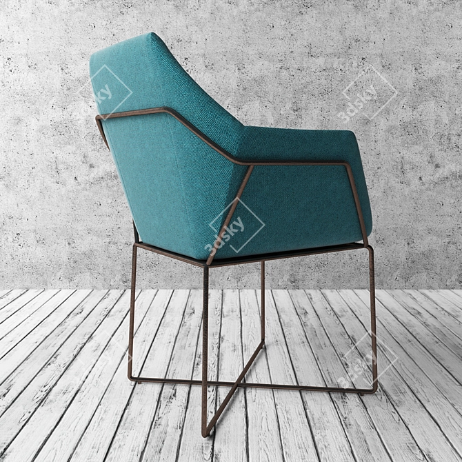 Loft-Style Armchair 3D model image 3