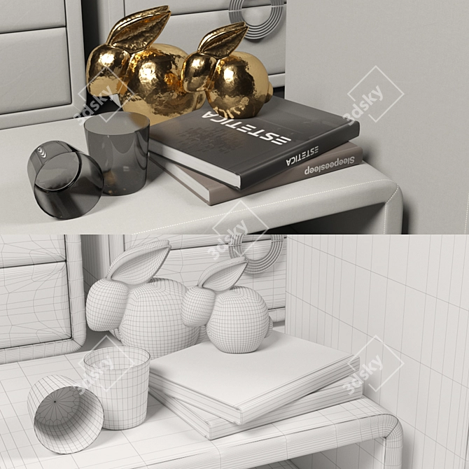 Estetica Metropol Set: Stylish Furniture in 3 Color Options 3D model image 2