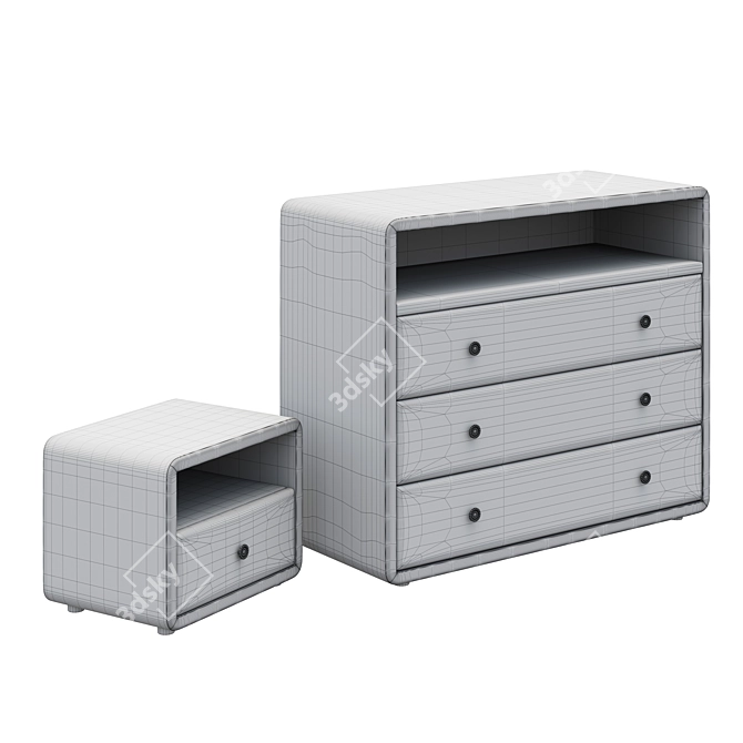 Estetica Metropol Set: Functional and Stylish Bedroom Furniture 3D model image 11