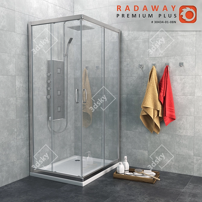 Radaway Premium Plus Shower Cabin 3D model image 1