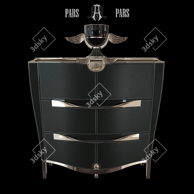 Elegant Wings Dresser 3D model image 1