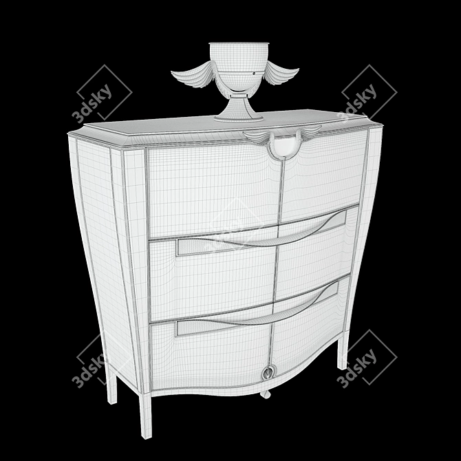 Elegant Wings Dresser 3D model image 3