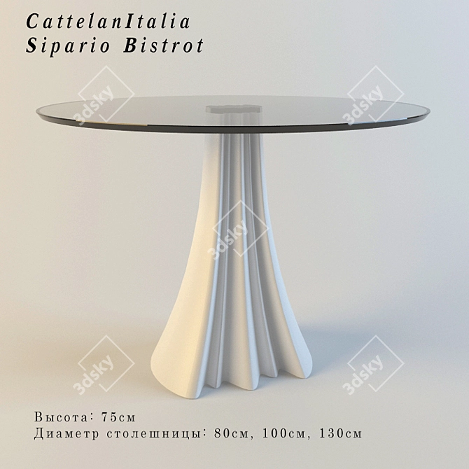 Sipario Bistrot Table by Cattelan Italia 3D model image 1