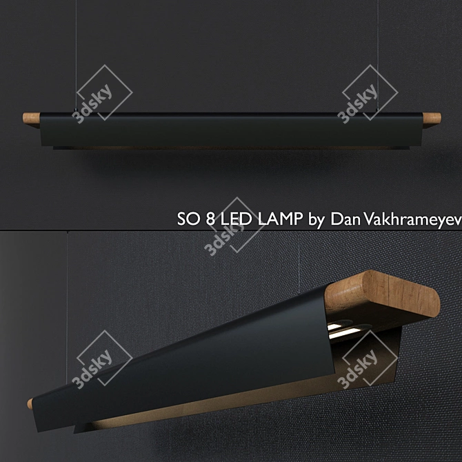 Elegant Lamp by Dan Vakhrameyev 3D model image 1