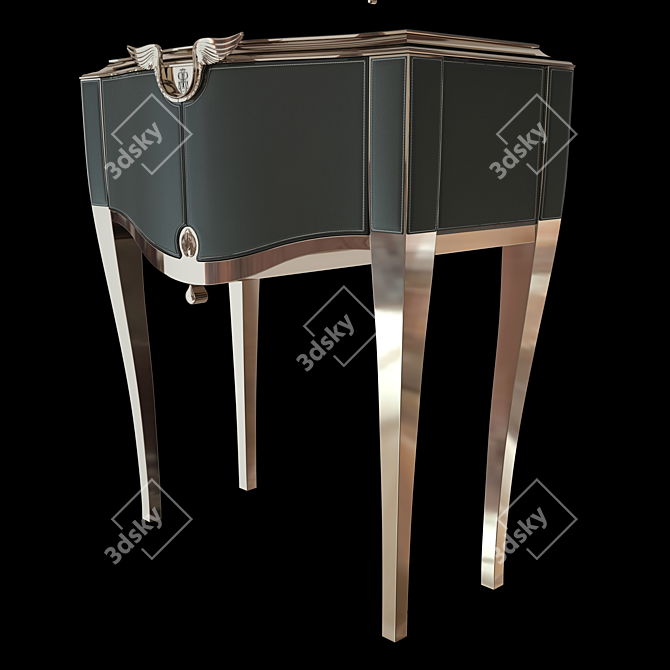 Gold Wing Console with Mirror 3D model image 3