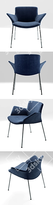 Walter Knoll Burgaz Armchair 3D model image 2