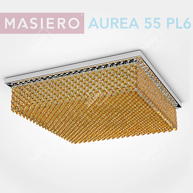 Masiero Aurea 55 PL6 Crystal Chandelier 3D model image 1