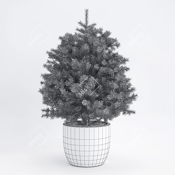 Elevated Fir Sculpture 3D model image 2