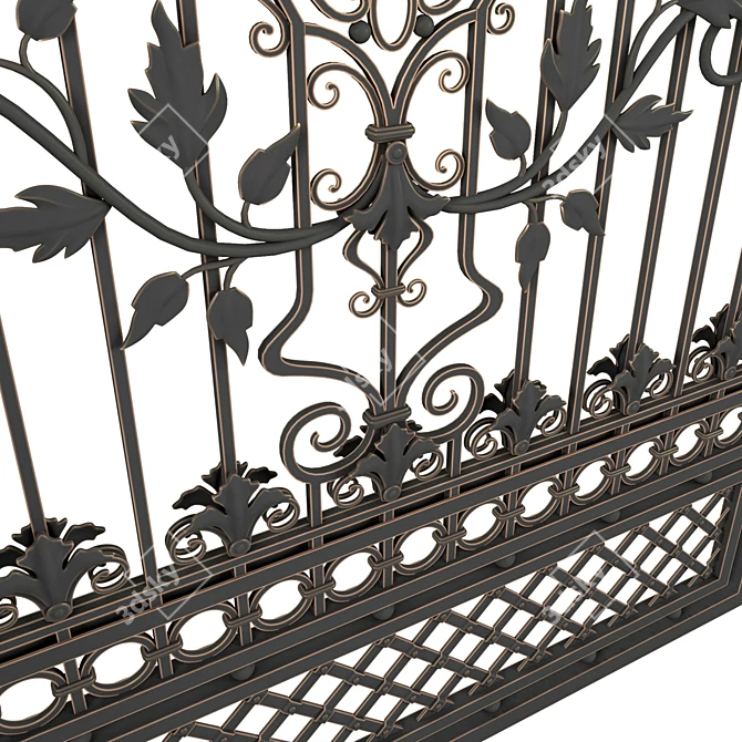 Elegance in Iron: Gate 2244 3D model image 3