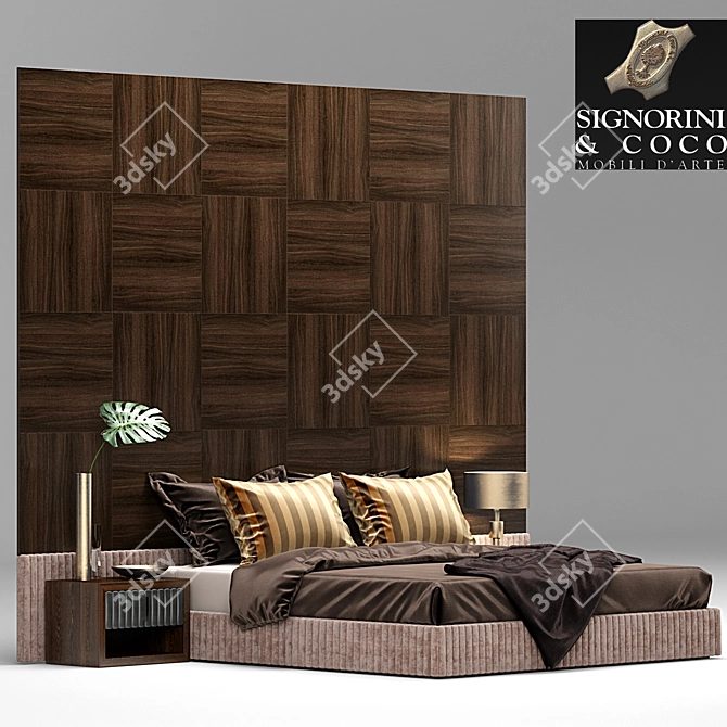 Voyage Luxe Bed: Signorini & Coco 3D model image 2