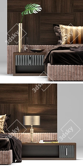 Voyage Luxe Bed: Signorini & Coco 3D model image 3